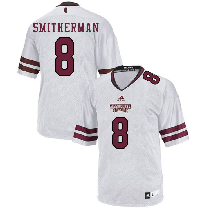 Men #8 Maurice Smitherman Mississippi State Bulldogs College Football Jerseys Sale-White